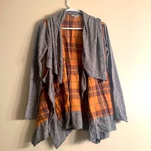 BKE Plaid Cardigan size M